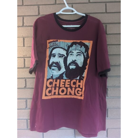 Cheech and Chong Up In Smoke 420 Maroon T-Shirt Size XL - Picture 1 of 3